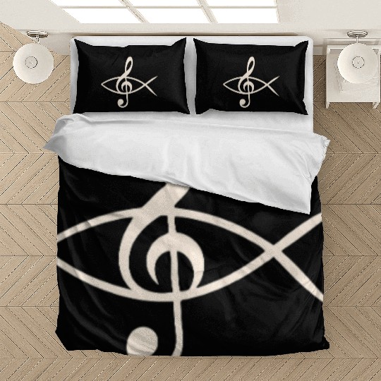 Clef Ichthys Jesus Fish Church Choir Bedding Sets
