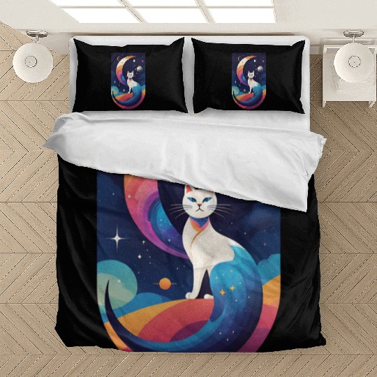 Celestial Cosmic Cat Bedding Sets