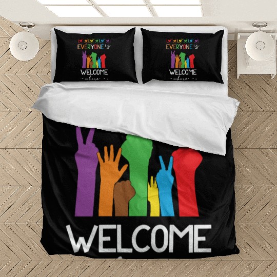 Everyone Is Welcome Here Idaho Teacher Bedding Sets