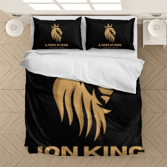 Cream gold for lions ( lion logo) Bedding Sets