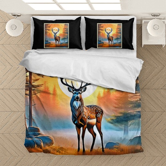Golden Deer Twilight Peak Bedding Sets