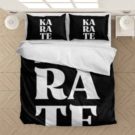 Karate bold letters japanese Martial art Bedding Sets