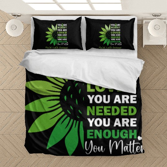 SunFlower Support Warrior Mental Health Awareness Bedding Sets