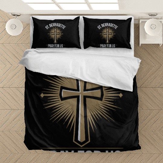St. Bernadette Catholic Saint Pray for Us Bedding Sets
