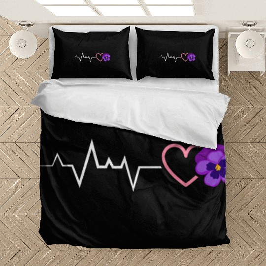 Lesbian Heartbeat Violet Flower Love Pride Bedding Sets