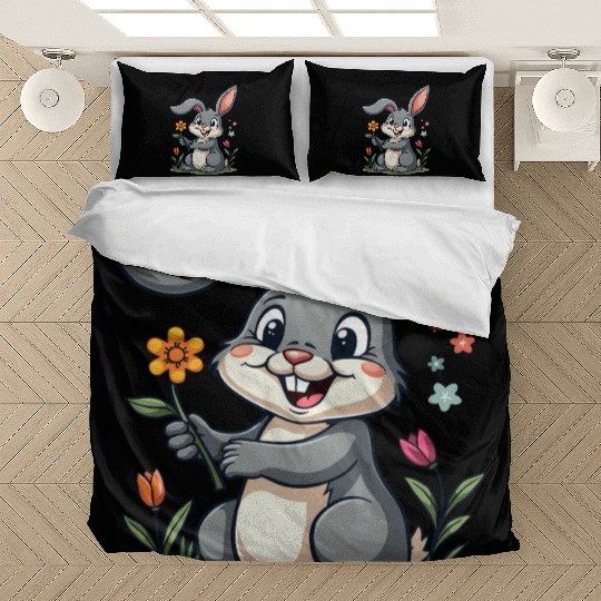 Funny Easter Bunny Cute Bunny Easter Bedding Sets