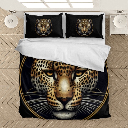 the face of a jaguar Bedding Sets