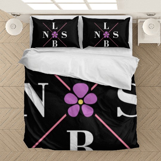 Subtle Lesbian Violet Flower Hidden Pride Bedding Sets