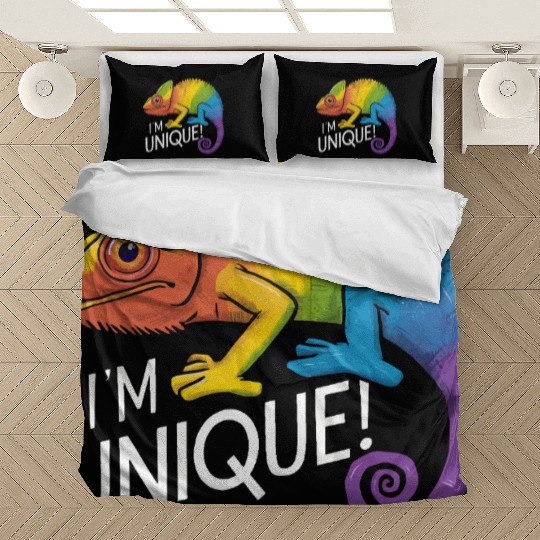 Rainbow Chameleon - "I'm Unique!" Colorful Animal Bedding Sets
