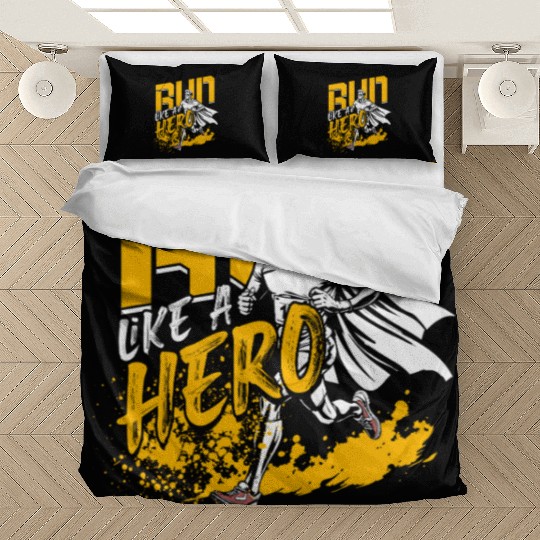 Marathon Marathoner Running Run Like A Hero Bedding Sets