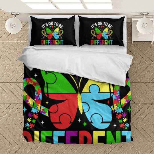It’s OK to Be Different Autism Awareness Butterfly Bedding Sets