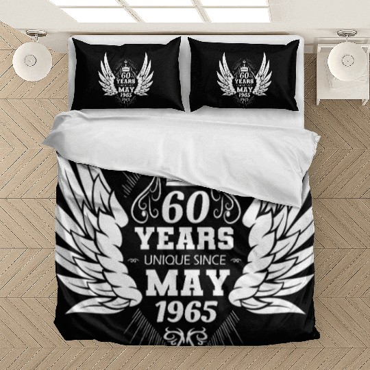 60th birthday angel wings unique since May 1965 Bedding Sets