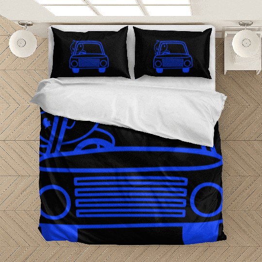 Duck Car Driver Fast Vehicle Greeting Waving Cute Bedding Sets