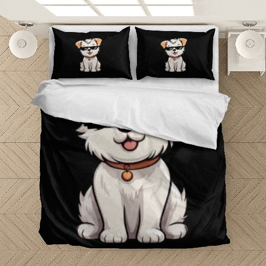 Gold White Hand Drawn Running Cat Bedding Sets remov