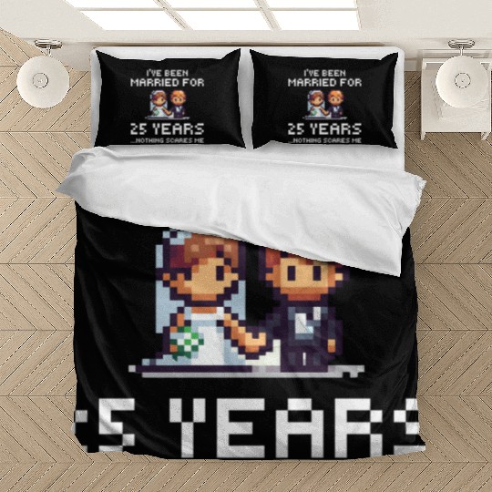 Couples Married 25 Years - Funny 25th Wedding Anni Bedding Sets