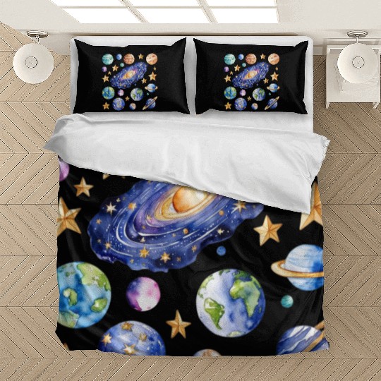 Galaxies, planets and stars Bedding Sets