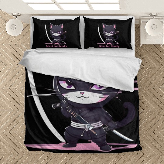 Silent But Deadly – Chibi Ninja in Action Bedding Sets