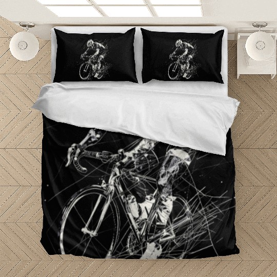 Cycling Guy Drawing Bedding Sets