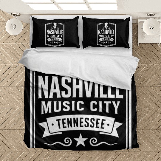 Nashville Music City Guitar Tennessee Bedding Sets