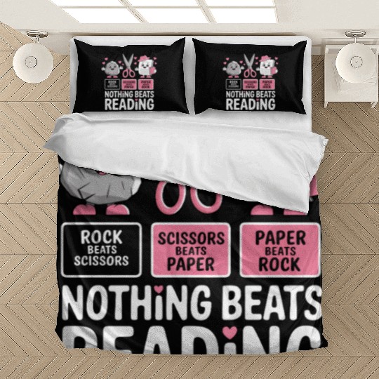 Rock Paper Scissors Nothing Beats Reading Bedding Sets