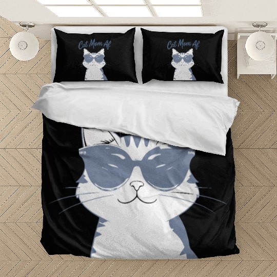 Funny Cat Mom Club Sunglasses Bedding Sets