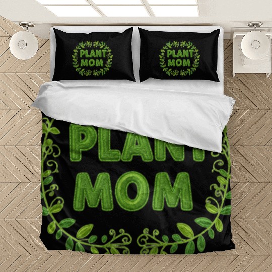 Plant Mom Floral Wreath Design Bedding Sets