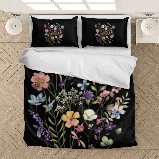 Vibrant Wildflower Bouquet Bedding Sets