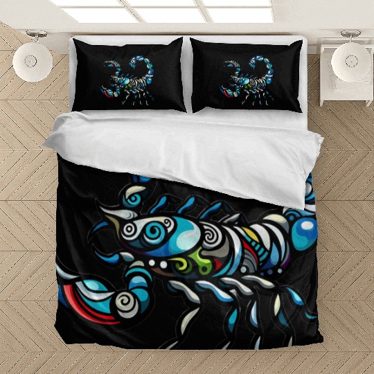 psychedelic scorpion Bedding Sets