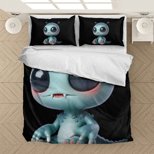 Galactic Alien with Cosmic Aura Bedding Sets