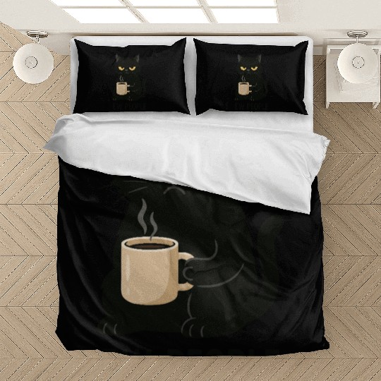 Grumpy Black Cat Coffee Lover – "EW, PEOPLE" Bedding Sets