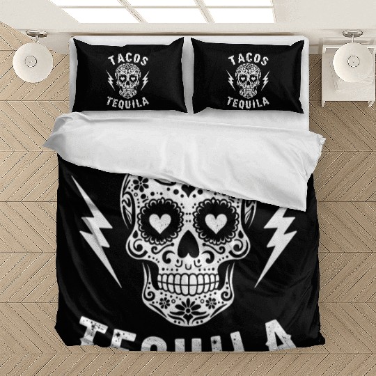 Tacos Tequila & Skull Vibes Bedding Sets