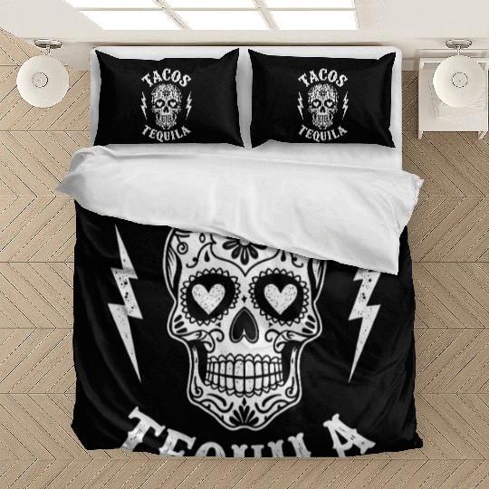 Tacos Tequila & Skull Vibes Bedding Sets