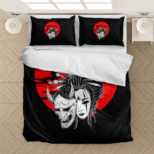 Red Eclipse – Oni & Geisha Spirit Bedding Sets