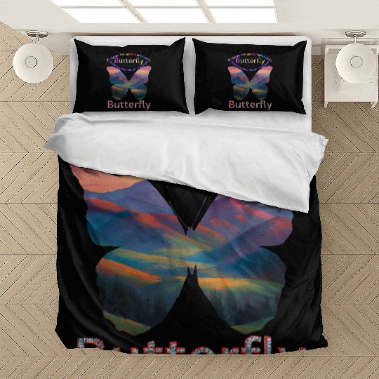 "Vibrant Butterfly 'Embrace Change' Bedding Sets
