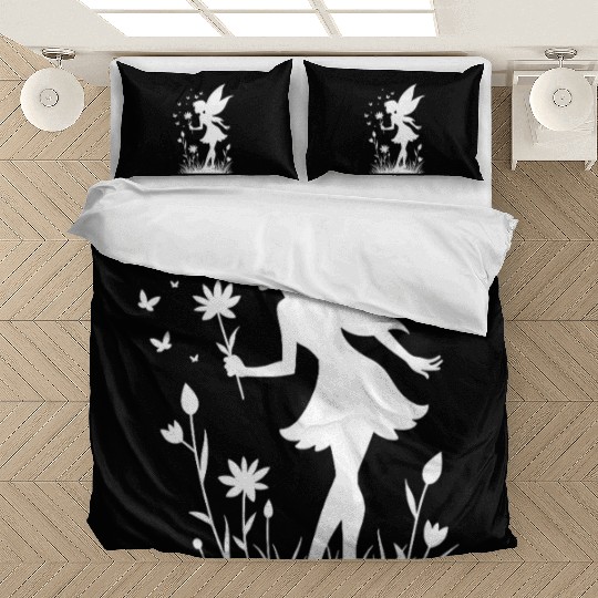 Enchanting Fairy with Flowers and Butterflies Bedding Sets