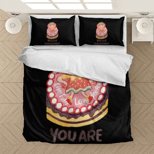 Dancing Strawberry | You Are Extraordinary Bedding Sets