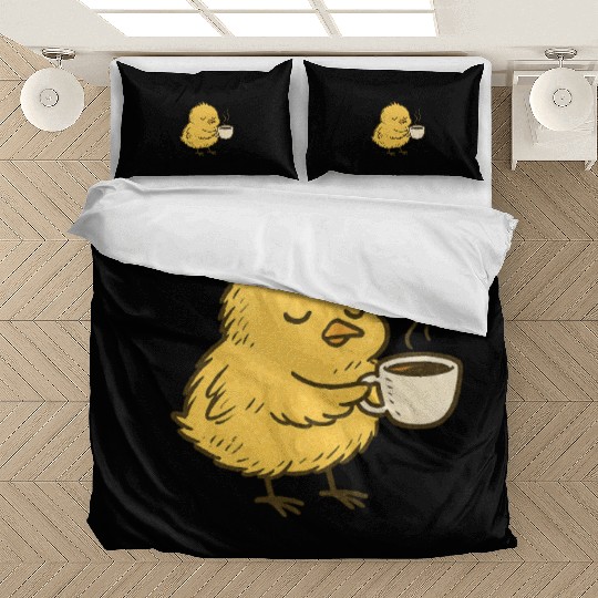 Cute Chick with Coffee Bedding Sets