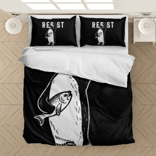 Funny Protest Against Tariffs Resist Penguin Bedding Sets