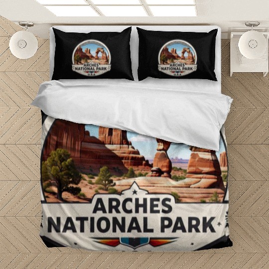 Arches National Park USA Logo Bedding Sets