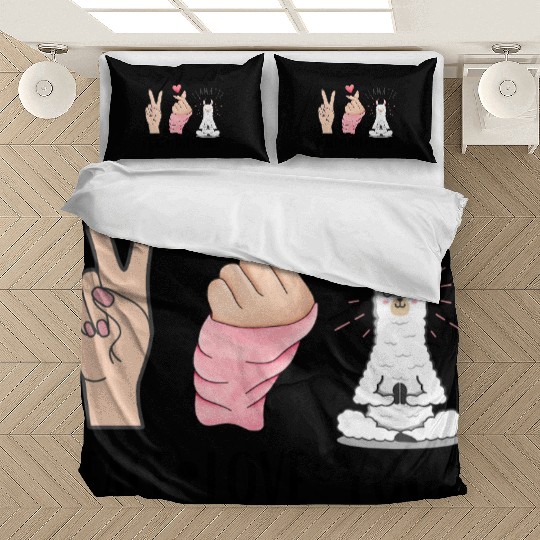 peace love yoga Bedding Sets