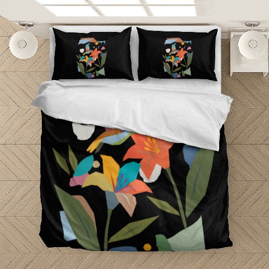 Colorful Hummingbird with Flower - Colorful Nature Bedding Sets