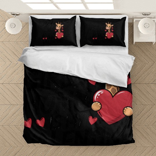 Mommy Is My Valentine – Cute Giraffe Bedding Sets