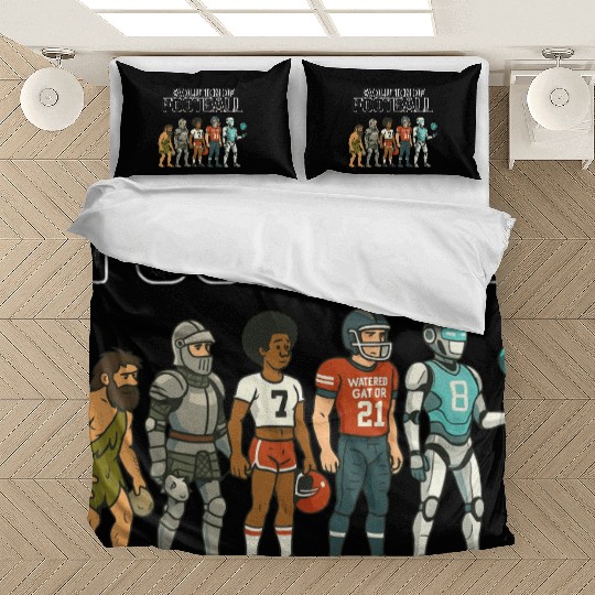 Football Evolution Timeline for Draft and Game Day Bedding Sets