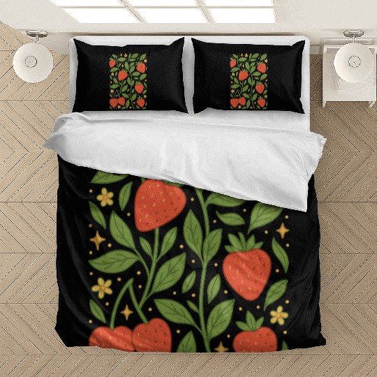 Strawberry Garden Pattern Bedding Sets