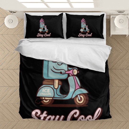Stay Cool – Ice Cream on Scooter Bedding Sets