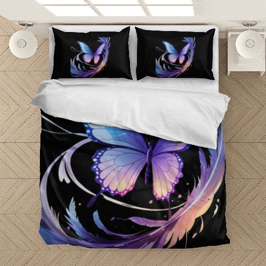 Spectrum Wings – Abstract Floral Butterfly Design Bedding Sets