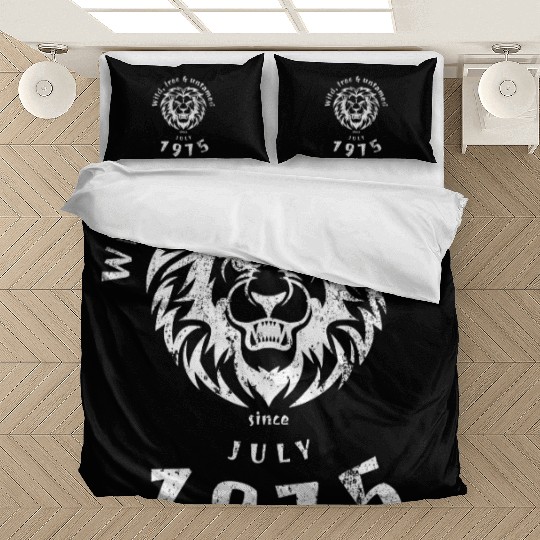 50th birthday Wild, free & untamed since 07/1975 Bedding Sets