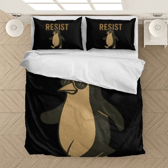 Resist Penguin Activism - Funny Protest Graphic Bedding Sets