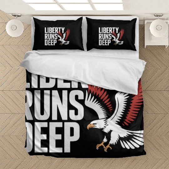 Bold Liberty Runs Deep Eagle Bedding Sets