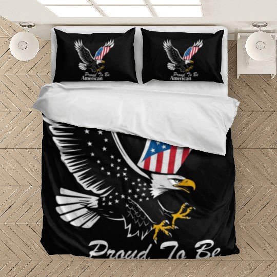 Proud To Be American Eagle Flag Bedding Sets